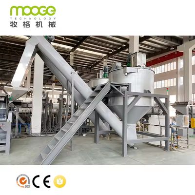 Rigid Bottle De-labelling Pet Plastic Flakes Washing Recycling Machine