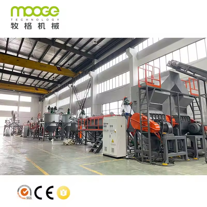 Waste Plastic Crushing Washing Drying Pet Bottle Recycling Line