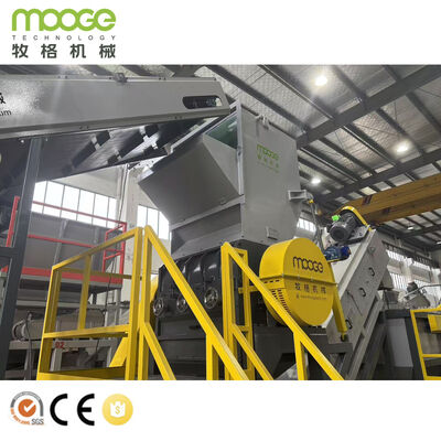 Máquina automática de gran capacidad para triturar botellas de plástico PP PE, lavar y reciclar