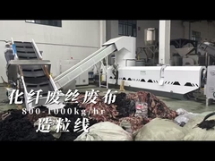 Línea de pelletización de fibras grapas de poliéster